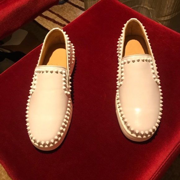 Luxury designer shoes Loafers men Leather White